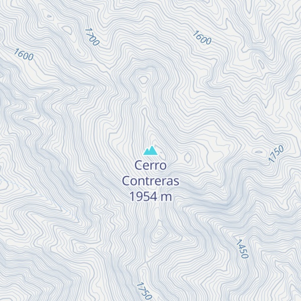 Map of Cerro Contreras