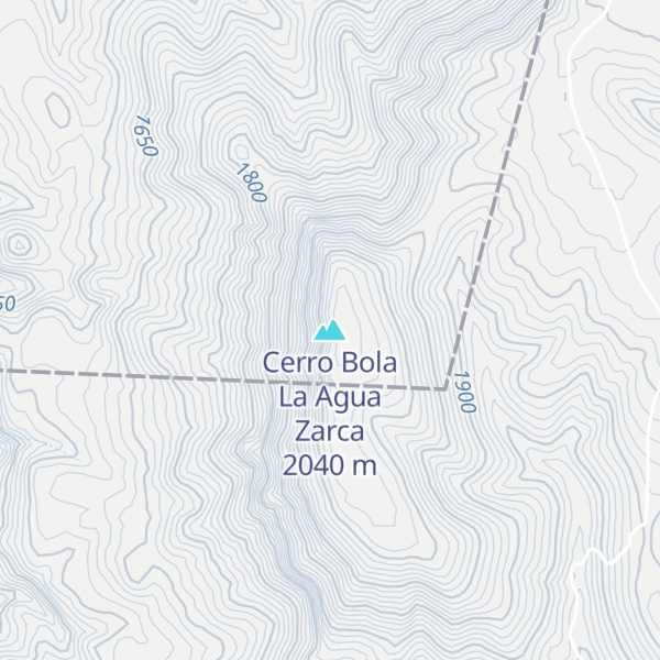 Map of Cerro Bola La Agua Zarca