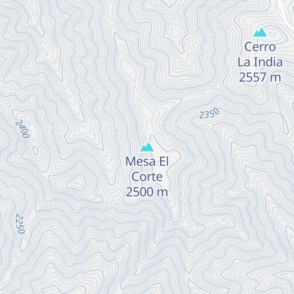 Map of Mesa El Corte