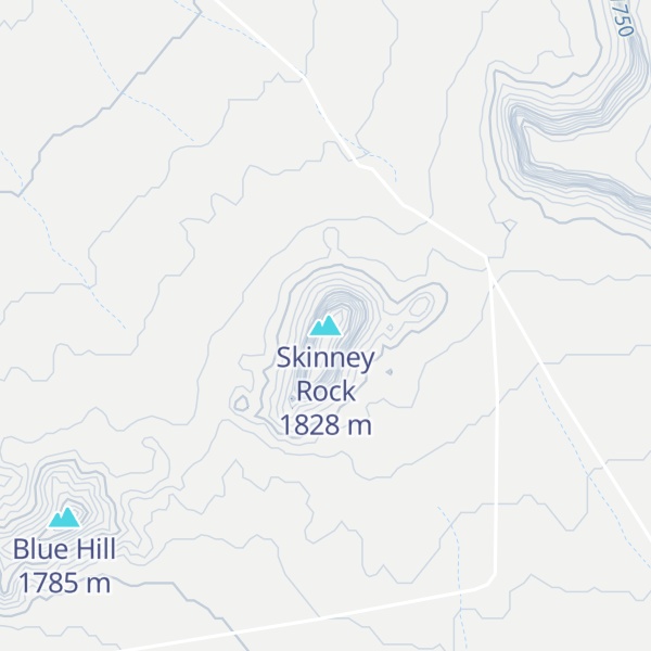 Map of Skinney Rock