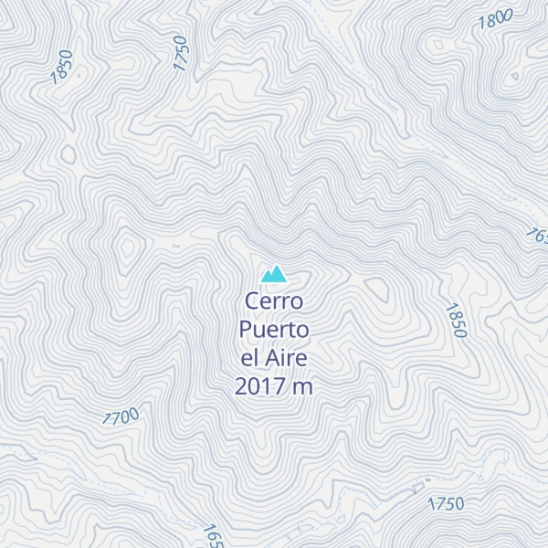 Map of Cerro Puerto el Aire