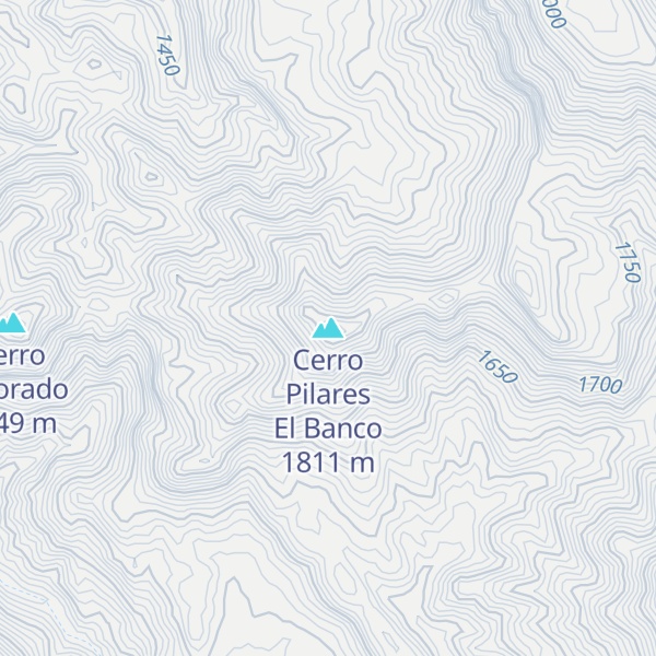 Map of Cerro Pilares El Banco