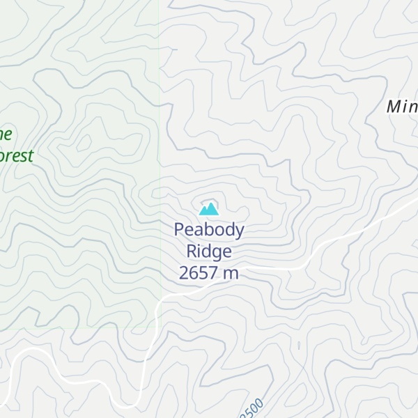 Map of Peabody Ridge