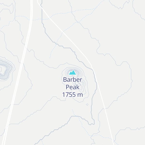 Map of Barber Peak