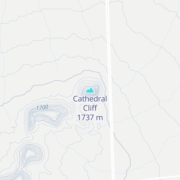 Map of Cathedral Cliff