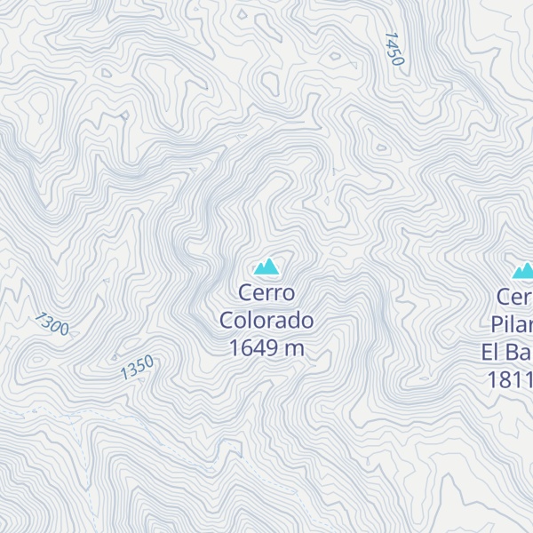 Map of Cerro Colorado