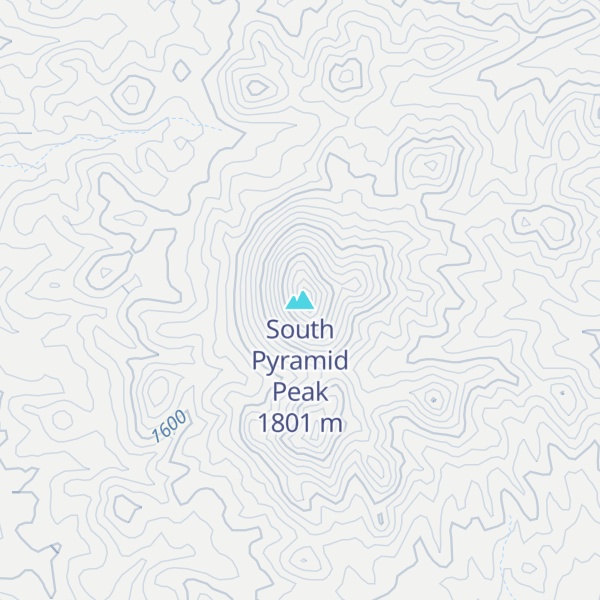 Map of South Pyramid Peak