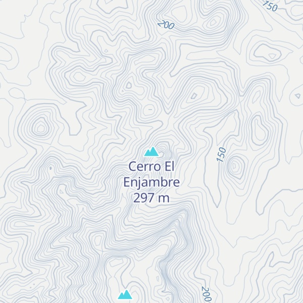 Map of Cerro El Enjambre