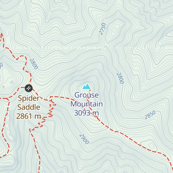 Map of Grouse Mountain