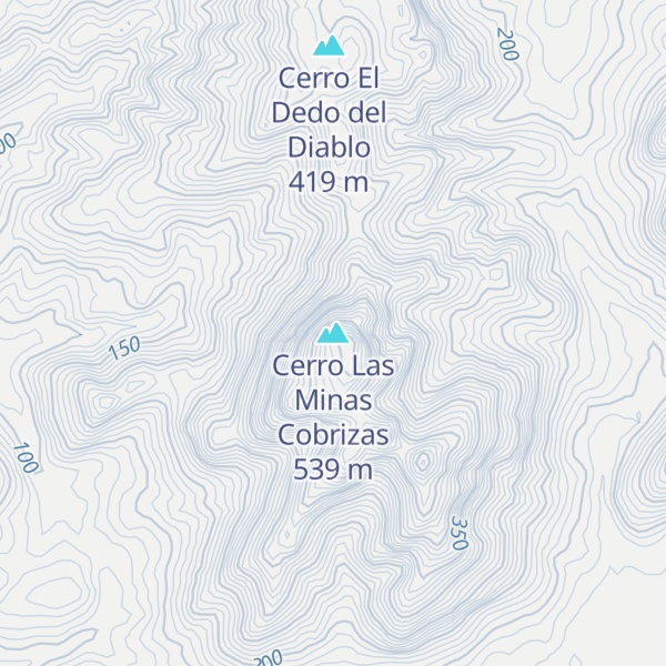 Map of Cerro Las Minas Cobrizas