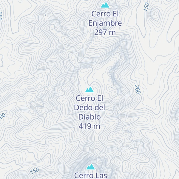 Map of Cerro El Dedo del Diablo