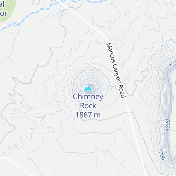 Map of Chimney Rock