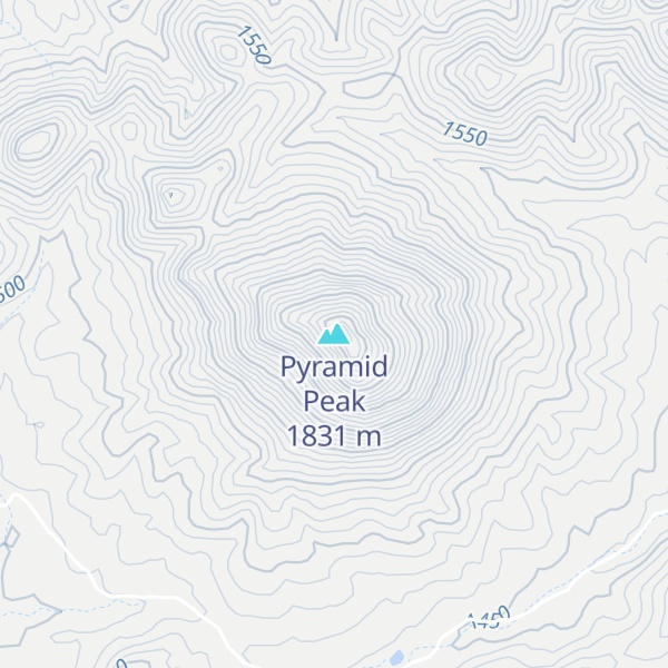 Map of Pyramid Peak