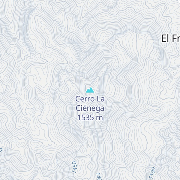 Map of Cerro La Ciénega