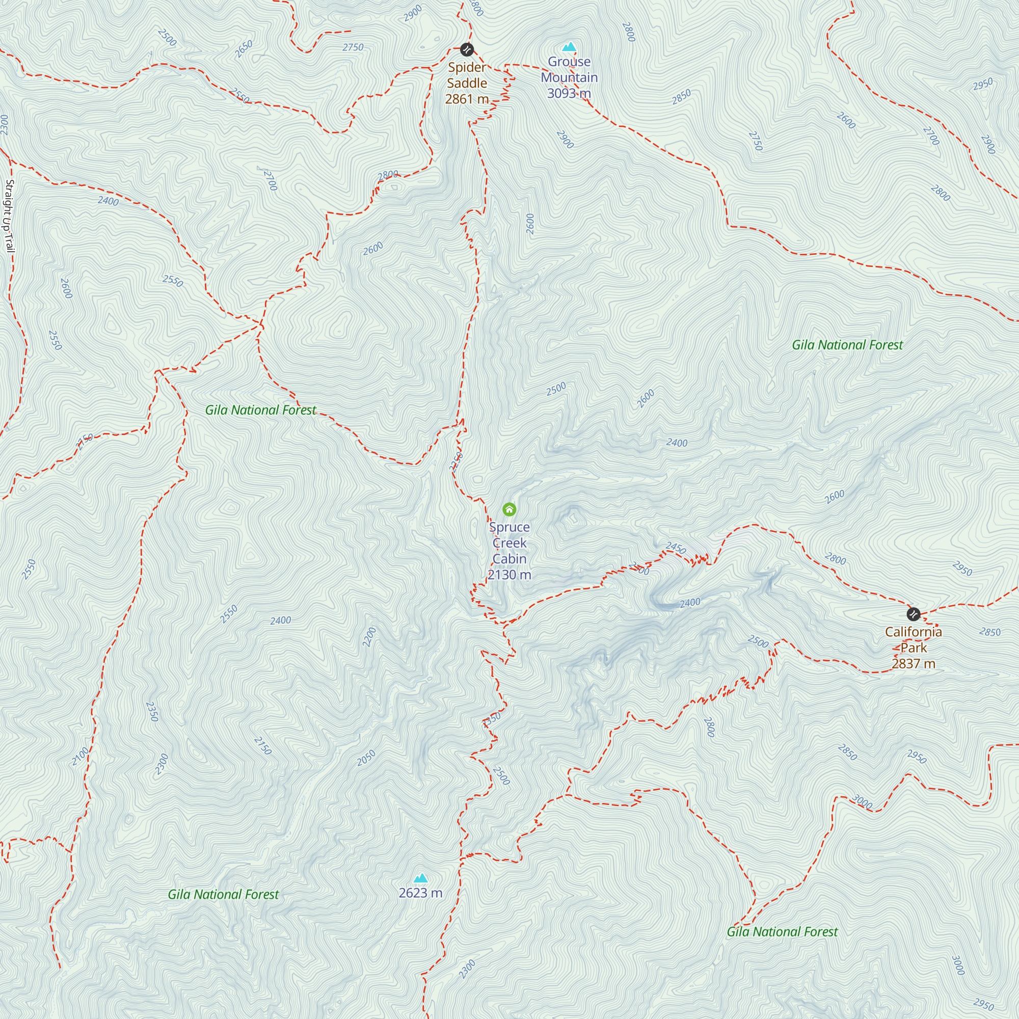 Spruce Creek Cabin map
