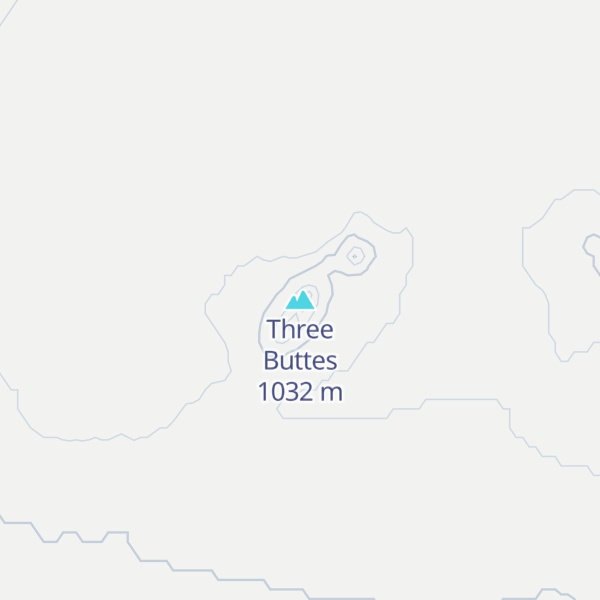 Map of Three Buttes