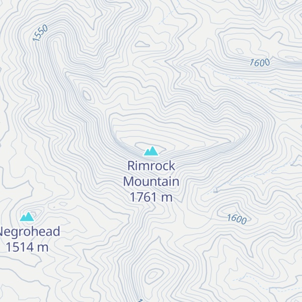 Map of Rimrock Mountain