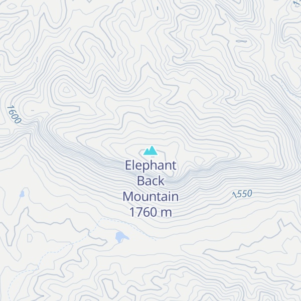 Map of Elephant Back Mountain