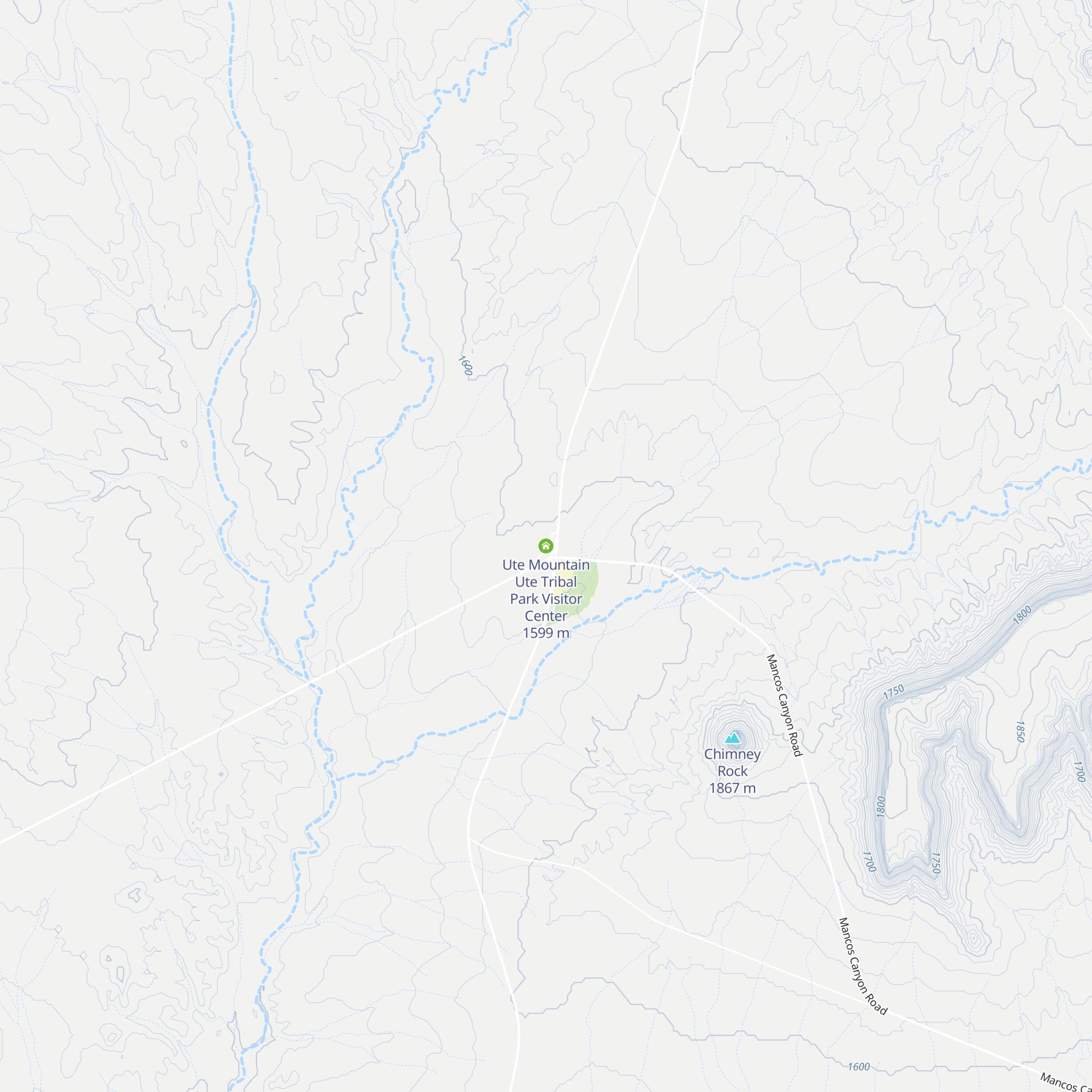 Ute Mountain Ute Tribal Park Visitor Center map