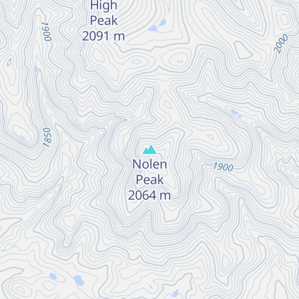 Map of Nolen Peak