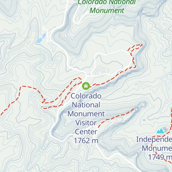 Map of Colorado National Monument Visitor Center