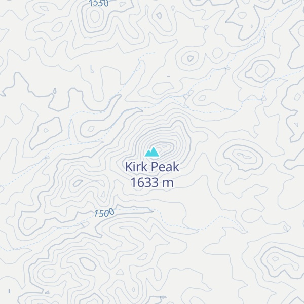 Map of Kirk Peak