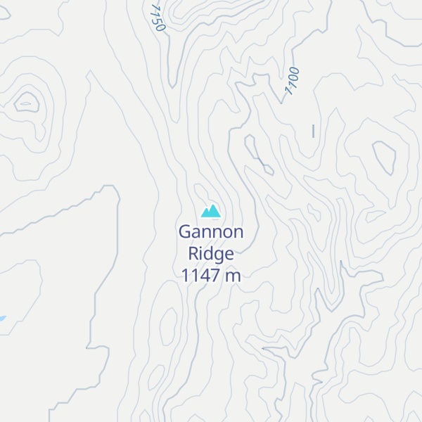 Map of Gannon Ridge