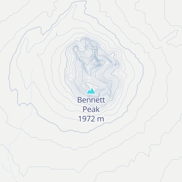Map of Bennett Peak