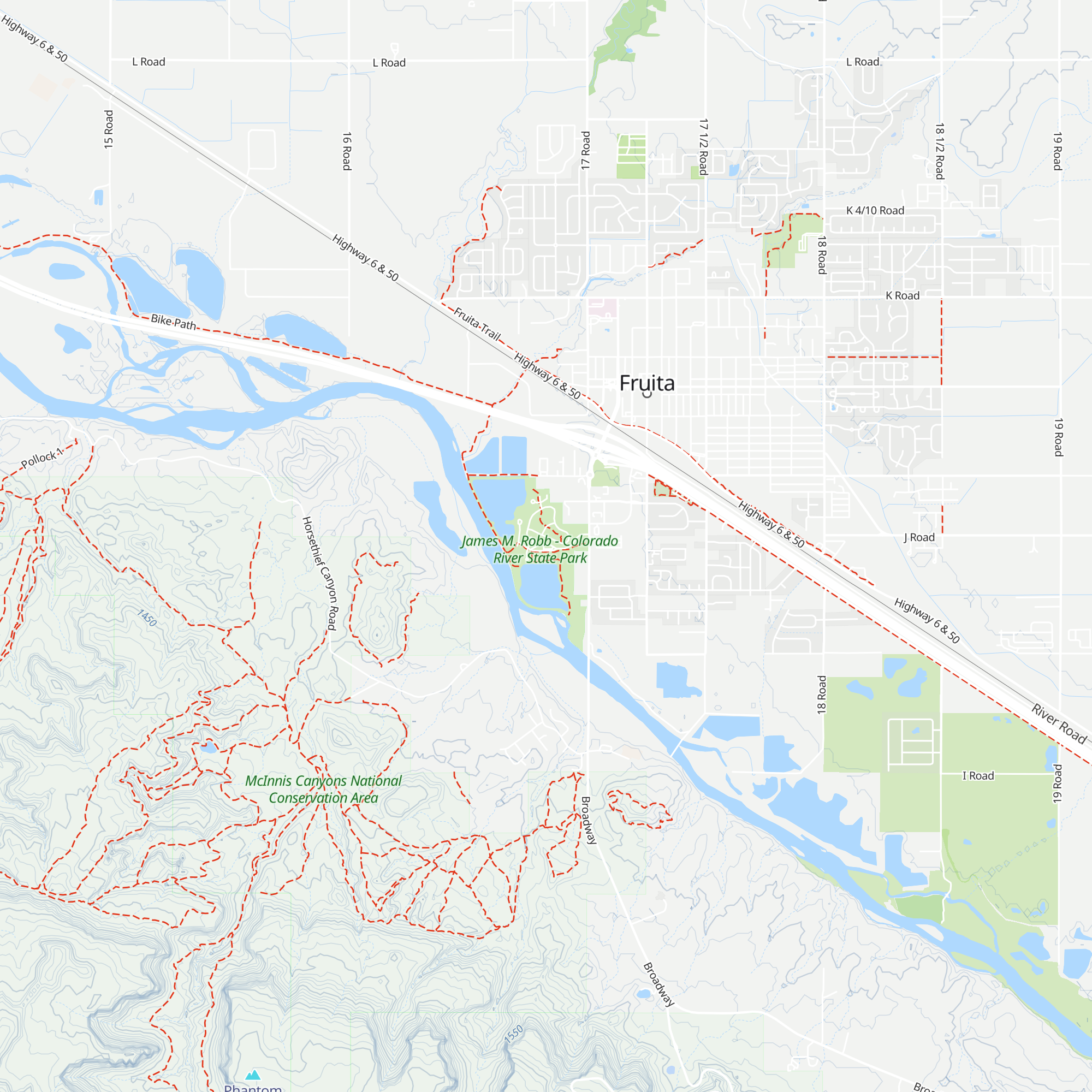 James M. Robb - Colorado State Park - Fruita Visitor's Center map