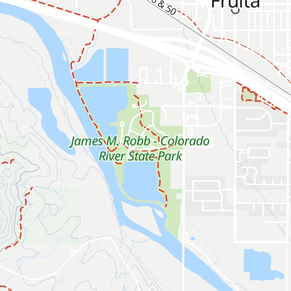 Map of James M. Robb - Colorado State Park - Fruita Visitor's Center