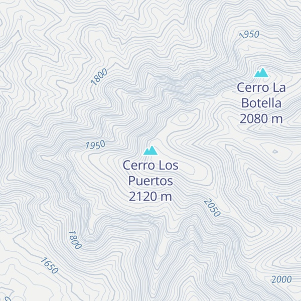 Map of Cerro Los Puertos