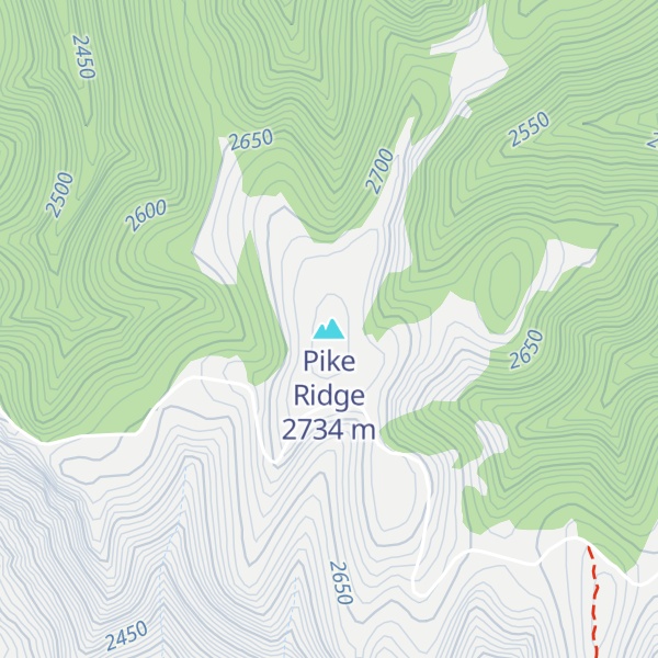 Map of Pike Ridge