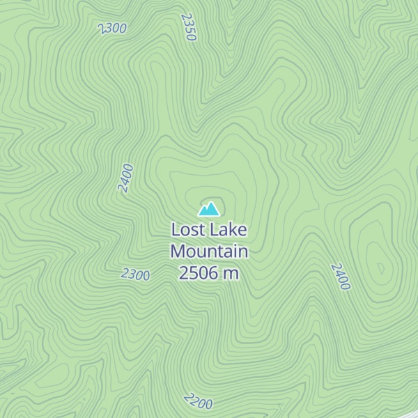 Map of Lost Lake Mountain