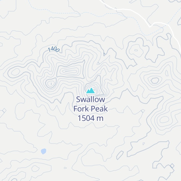 Map of Swallow Fork Peak