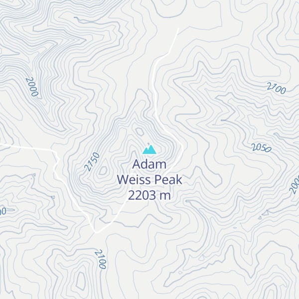 Map of Adam Weiss Peak