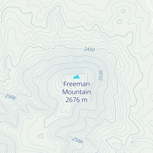 Map of Freeman Mountain