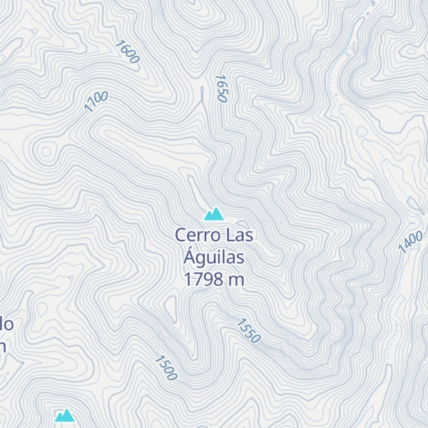 Map of Cerro Las Águilas