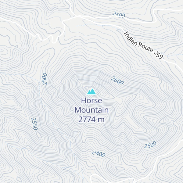 Map of Horse Mountain