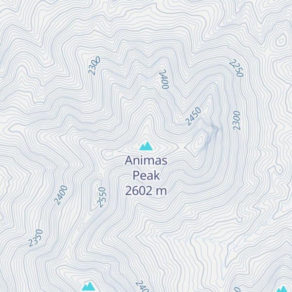 Map of Animas Peak