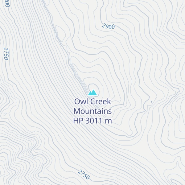 Map of Owl Creek Mountains HP