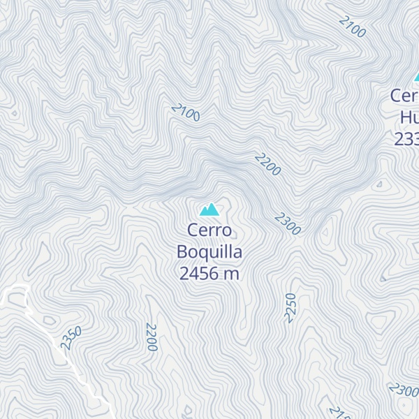 Map of Cerro Boquilla