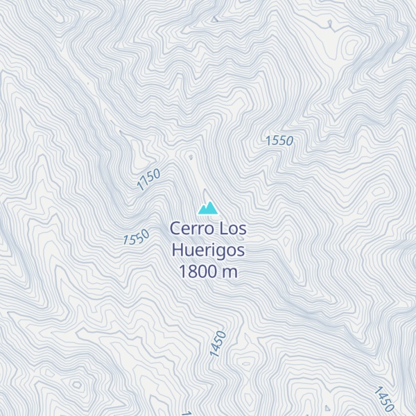 Map of Cerro Los Huerigos