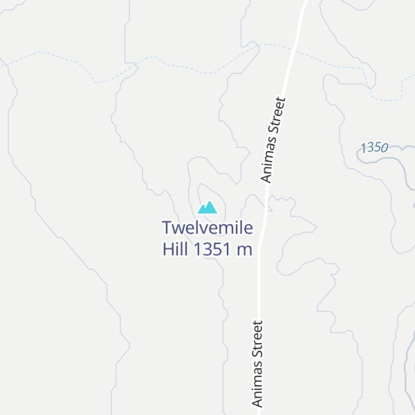 Map of Twelvemile Hill