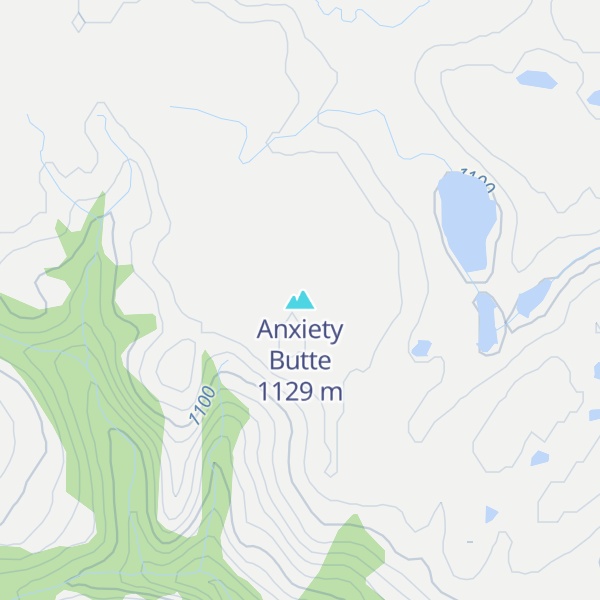 Map of Anxiety Butte