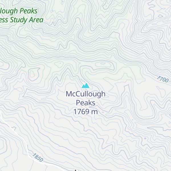 Map of McCullough Peaks