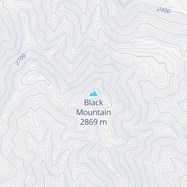 Map of Black Mountain