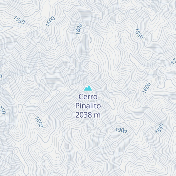 Map of Cerro Pinalito
