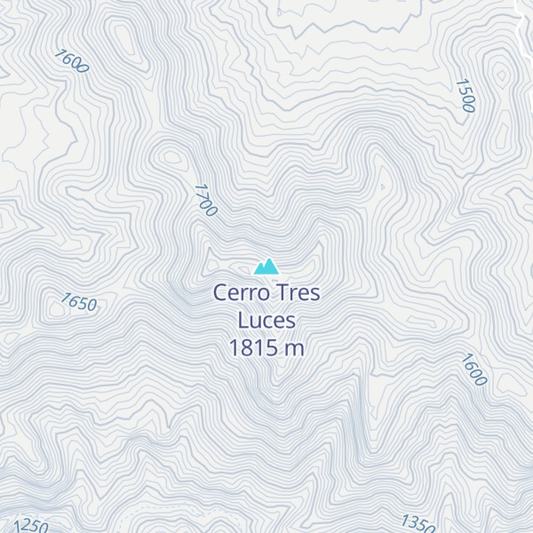 Map of Cerro Tres Luces