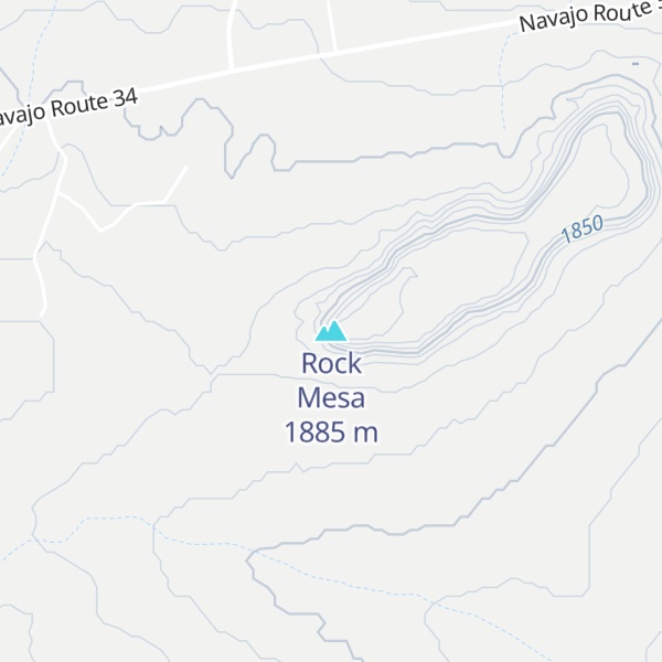 Map of Rock Mesa