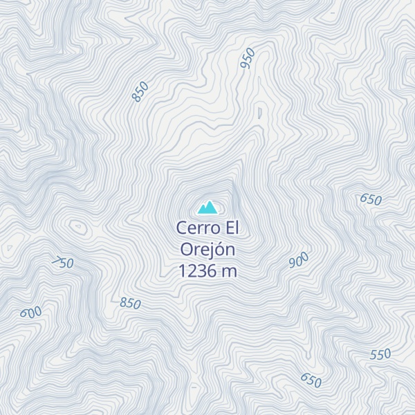 Map of Cerro El Orejón